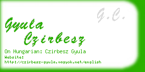 gyula czirbesz business card